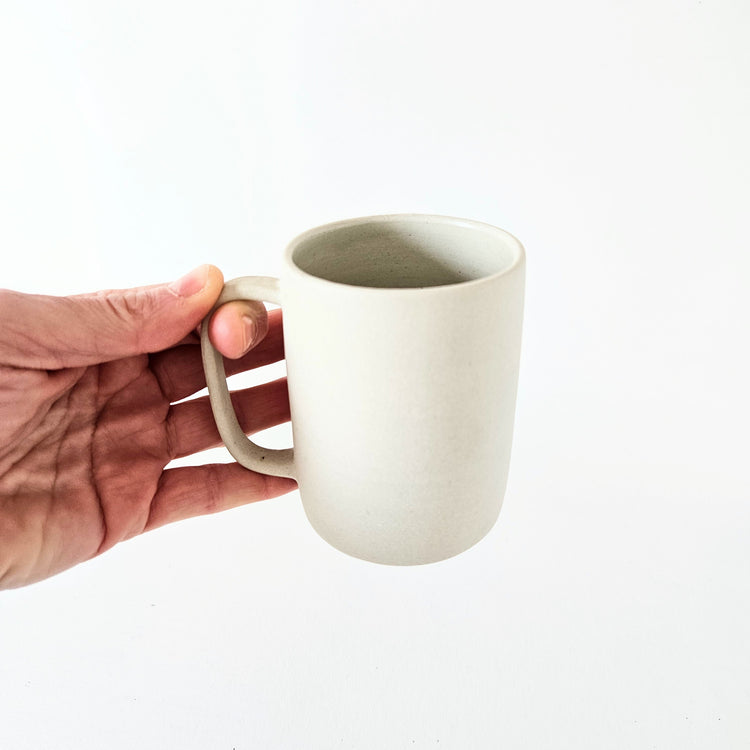 greige ceramic mug