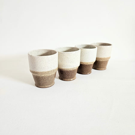 Set of 4 vintage handmade ceramic cups