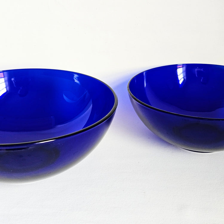 Saladier vintage en verre cobalt [formats variés]