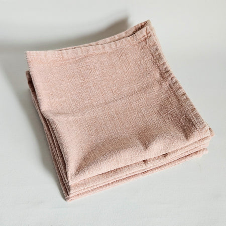 Lot de 4 serviettes de table tissées vintages