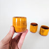 Lot de 3 gobelets à espresso en céramique orange
