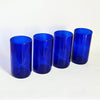 Lot de 4 verres vintages high ball bleu