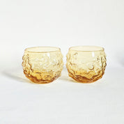 Duo de verres boules texturés vintage Anchor Hocking