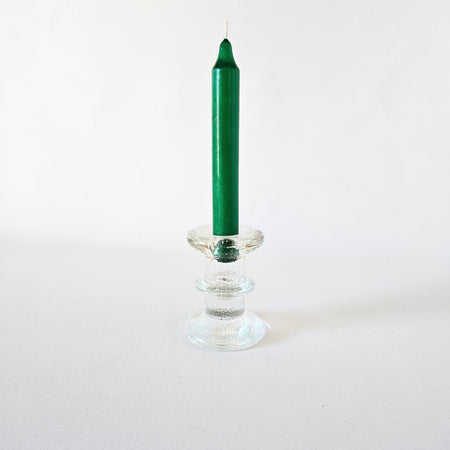 Bougeoir en verre texturé vintage style scandinave