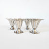 Lot de 4 coupes à dessert en inox vintage