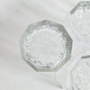 Set of 5 vintage textured octagonal glasses