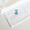 Ensemble 2 serviettes vintages de table fleur