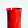 Vase soliflore Cylindre rouge en métal vintage