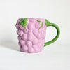 Tasse-mug en céramique texturée vintage Raisin