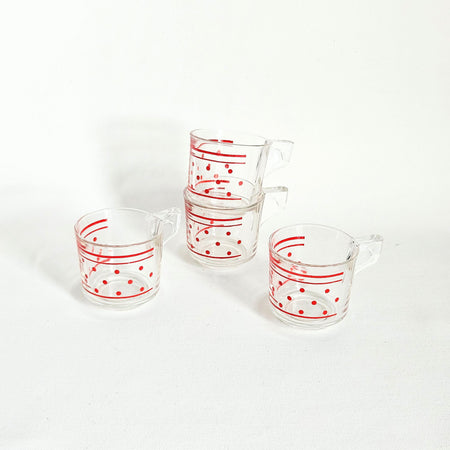 Tasses à espresso vintage à pois