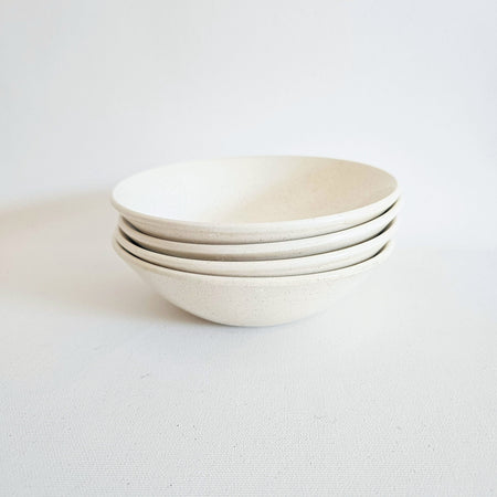 Set of 4 vintage speckled ceramic bowls