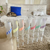 Lot de 7 verres vintages high ball Candy Stripe, Libbey