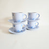 Set of 2 vintage flower cups and saucers