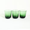 Trio de verres vintages verts
