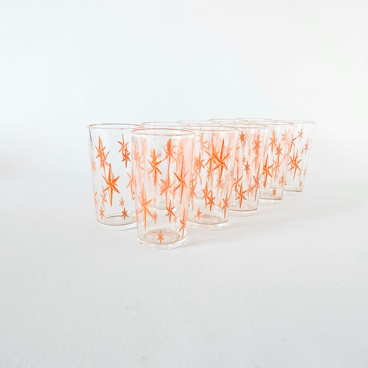 Lot de 2 verres à motifs vintage, Atomic Starbust