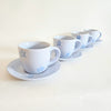 Set of 2 vintage flower cups and saucers