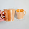 Lot de 2 tasses irisées vintage Peach, Anchor Hocking Fire King