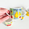 Lot de 4 tasses à espresso vintages Fruits