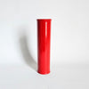 Vase soliflore Cylindre rouge en métal vintage
