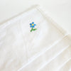Ensemble 2 serviettes vintages de table fleur
