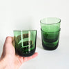 Trio de verres vintages verts