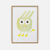 Affiche risographie 'Roller Bunny'