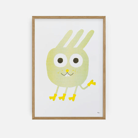Affiche risographie 'Roller Bunny'