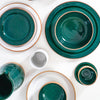 Emerald stoneware plates and bowls [varied sizes] 