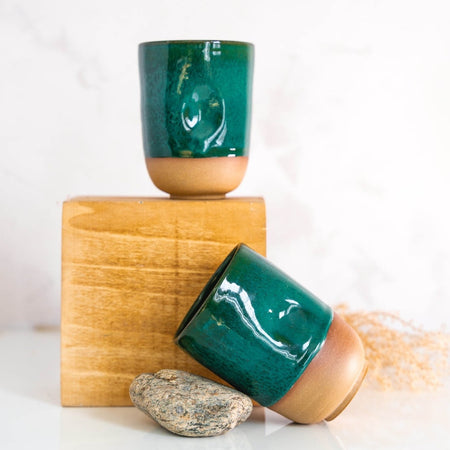 Emerald stoneware tumbler 
