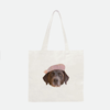 Beret Dog Tote Bag