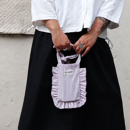 Mini sac à téléphone Vichy lilas