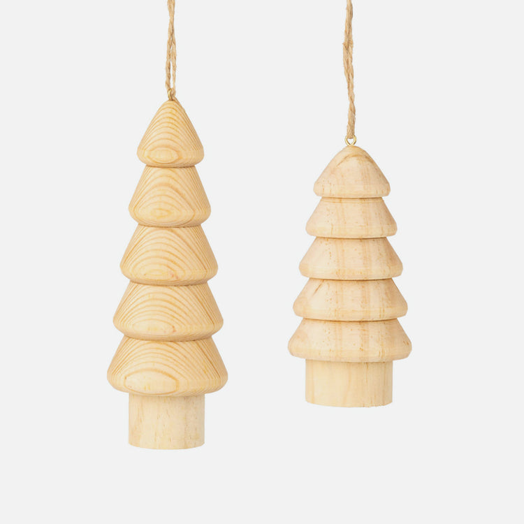 Ornement sapin en bois [modèles variés]