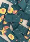 Sea Green Floral Domino Set