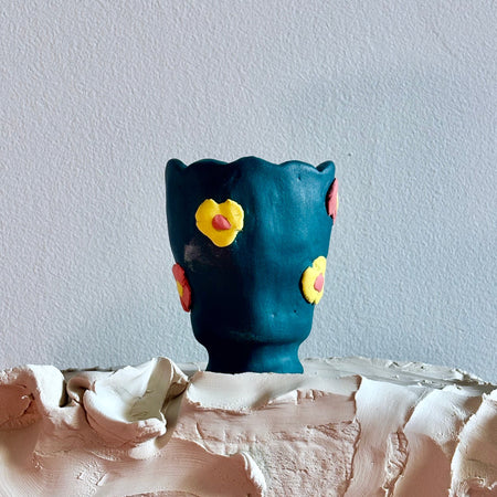 Vase floral vert de mer