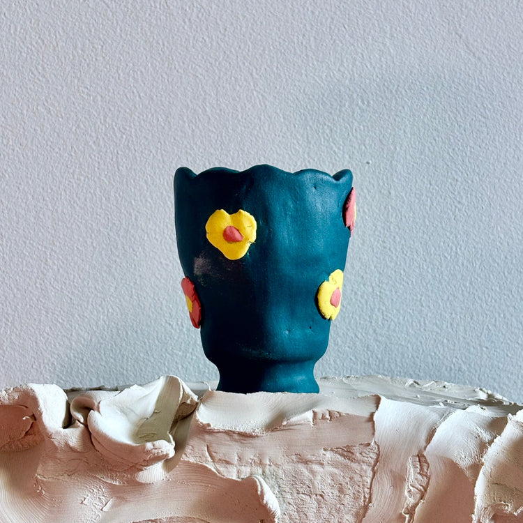 Vase floral vert de mer