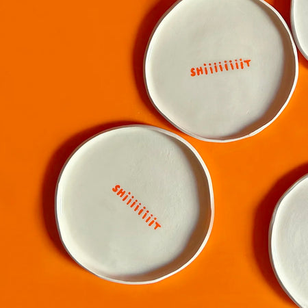 Small ceramic plate 'Shiiiiiiit' 