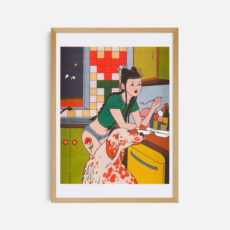 Affiche risographie 'Midnight Snack'