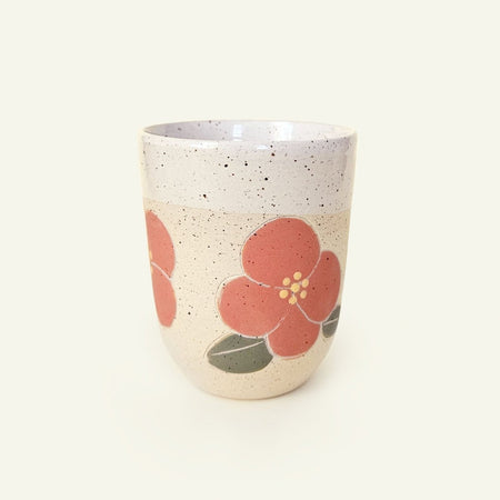 'Poppy' stoneware flower cup 