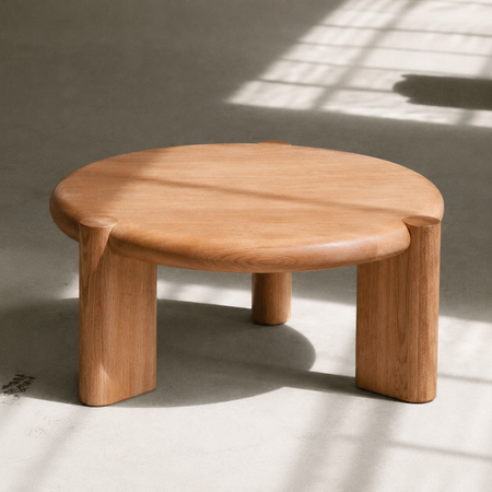 Table basse en chêne rouge
