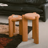 Tabouret / table d'appoint en chêne rouge [formats variés]
