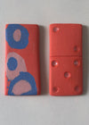 Tangerine Floral Dominoes Set