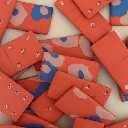 Jeu de dominos Tangerine Floral