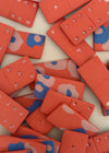 Tangerine Floral Dominoes Set