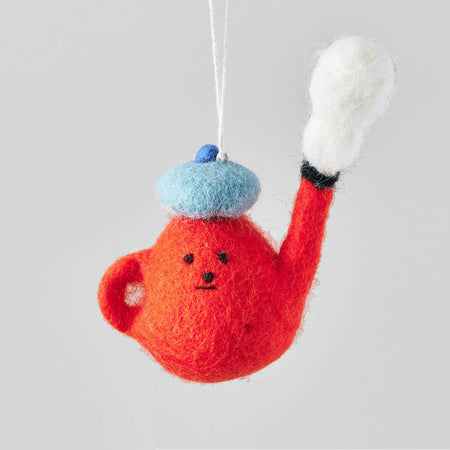 Ornement en feutre Théière