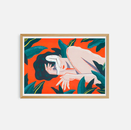 Affiche risographie 'Le manque de temps'