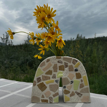 Vase arche en terrazzo