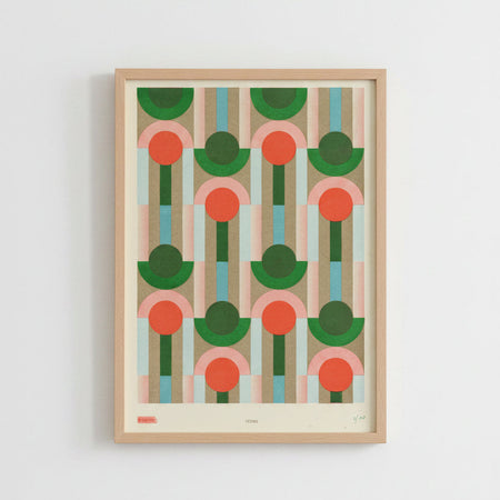 Affiche risographie 'Tetris'