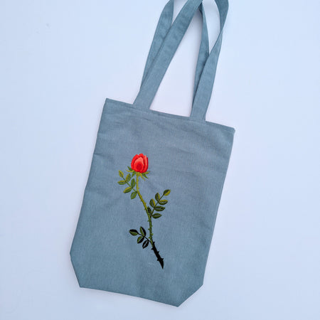 Sac brodé Rose