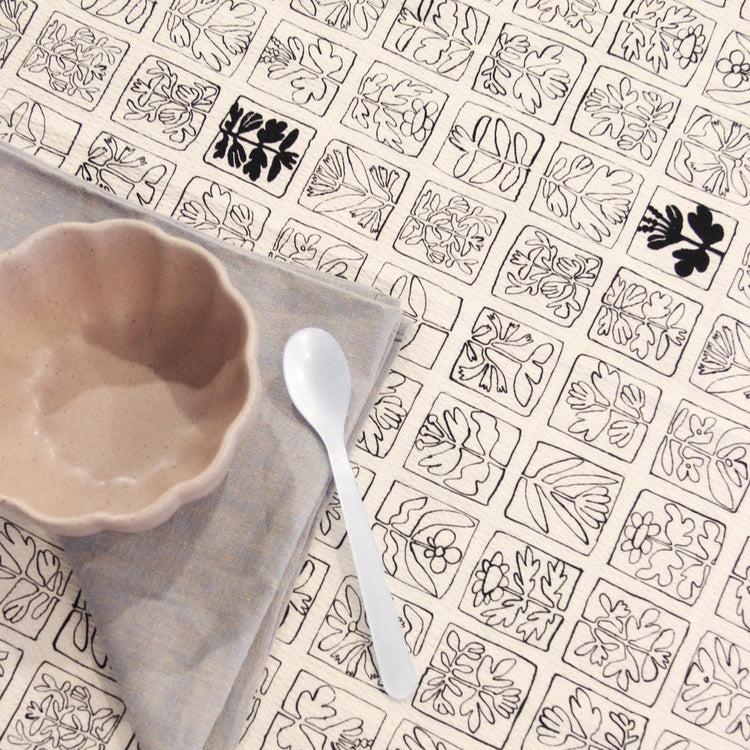 Nappe Tuiles fleurs
