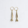 Tulip gold earrings